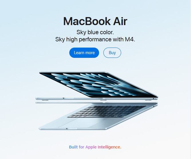 MacBook Air - Sky blue color - Sky high performance with M4 MacBook Air - Sky blue color - Sky high performance with M4